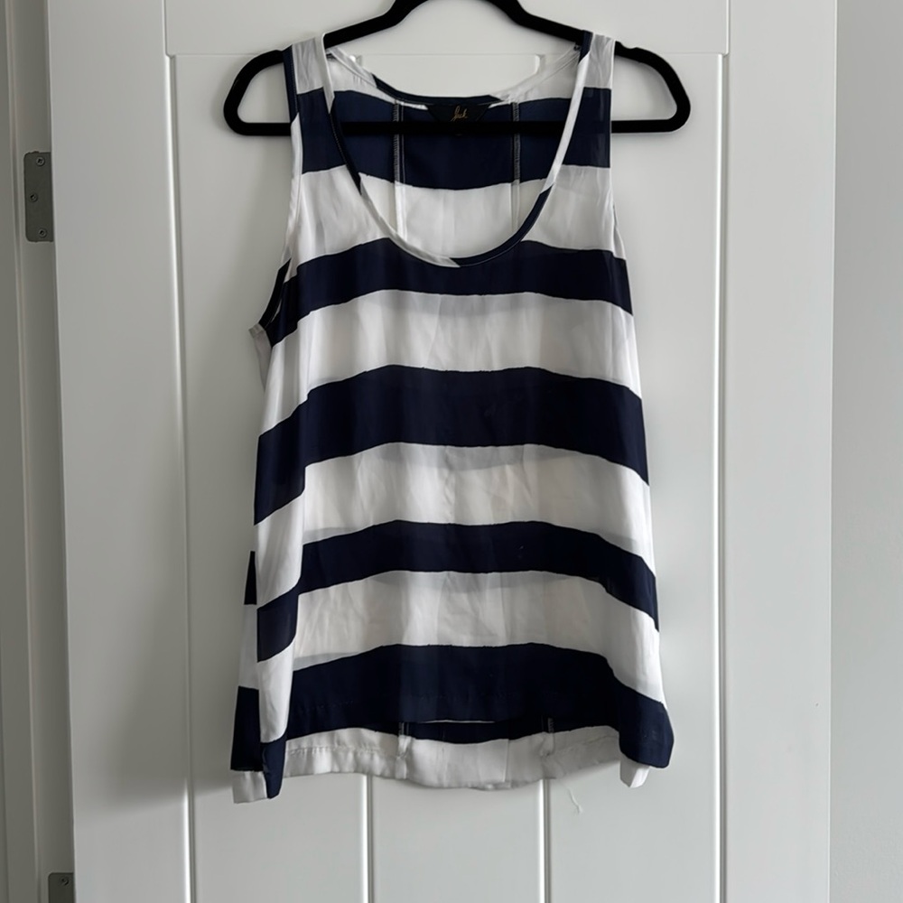 Striped Tank with open back - Picture 2 of 3